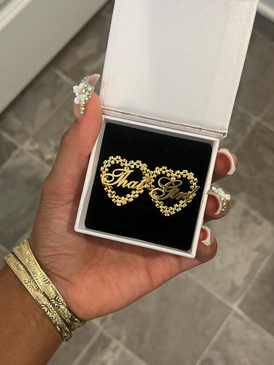 "That Girl" Rolex Heart Studs